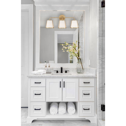 3 Light Bathroom Vanity Light, White