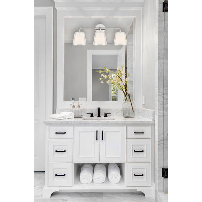 3 Light Bathroom Vanity Light, White