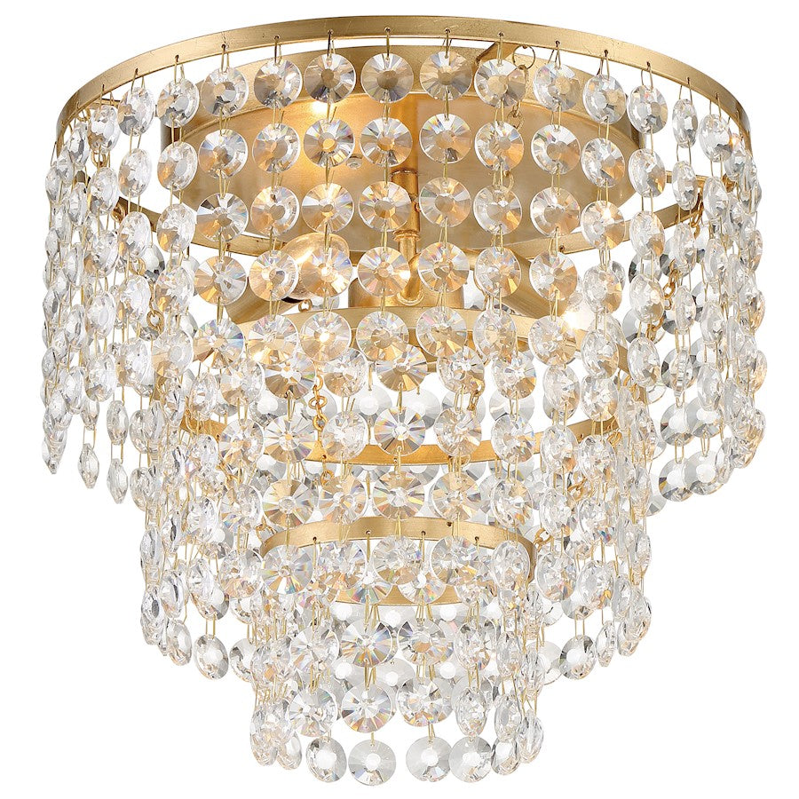 Crystorama Gabrielle 3 Light Flush Mount