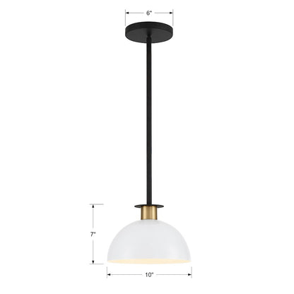 1 Light Pendant, White