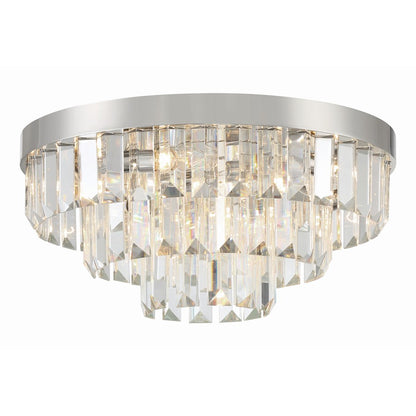 Crystorama Hayes 8 Light Flush Mount, Polished Nickel - HAY-1403-PN