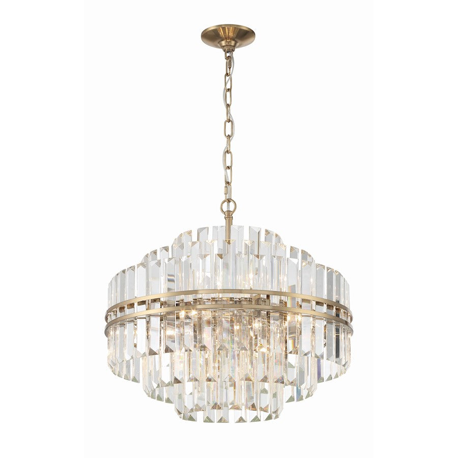 Hayes Chandelier, Aged Brass