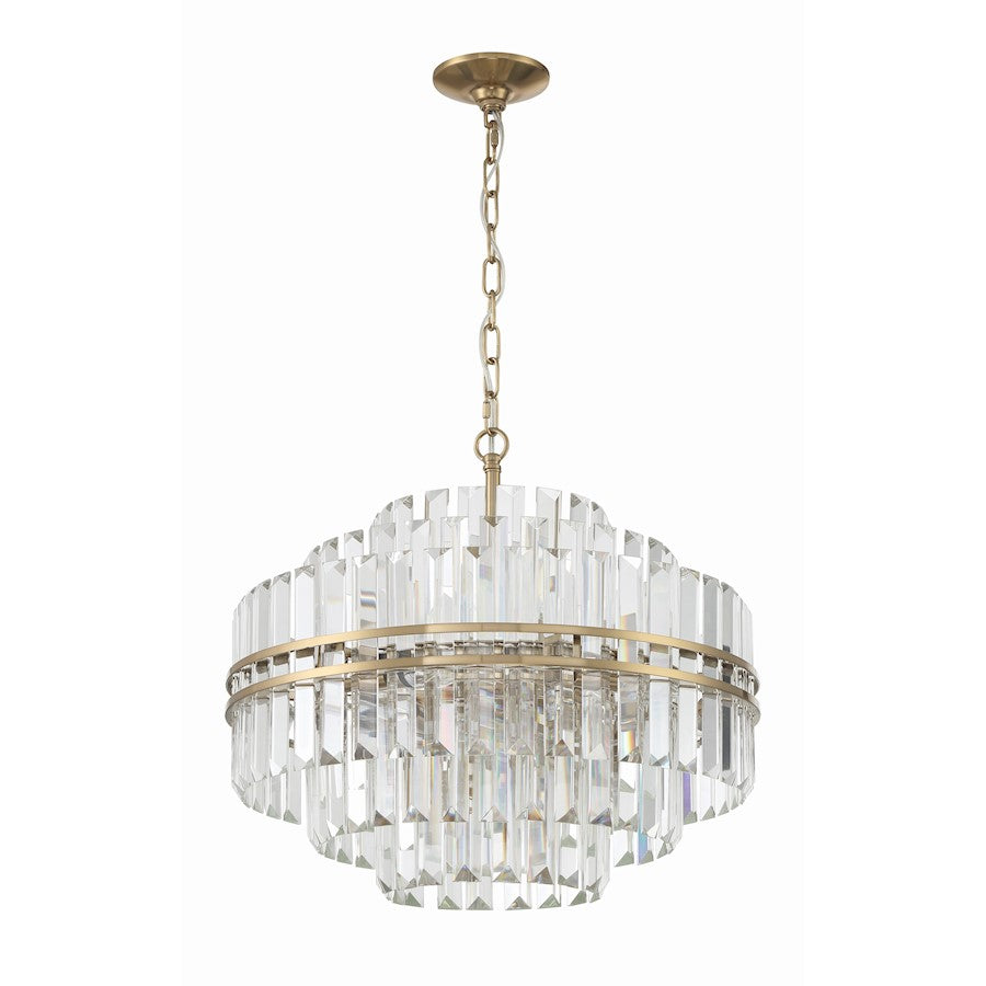 Hayes Chandelier, Aged Brass