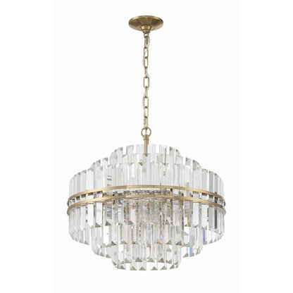 Hayes Chandelier, Aged Brass