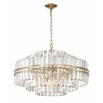 16 Light 21" Chandelier, Brass