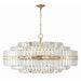 Crystorama Hayes 32 Light Chandelier, Aged Brass - HAY-1409-AG