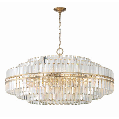 Hayes Chandelier, Aged Brass