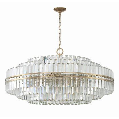 Hayes Chandelier, Aged Brass