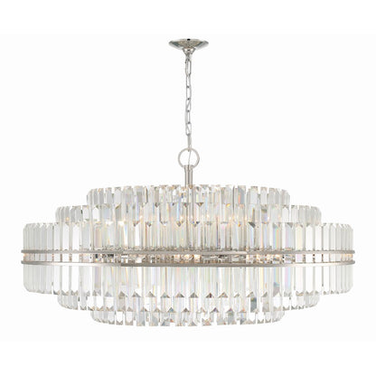 Crystorama Hayes 32 Light Chandelier, Polished Nickel - HAY-1409-PN