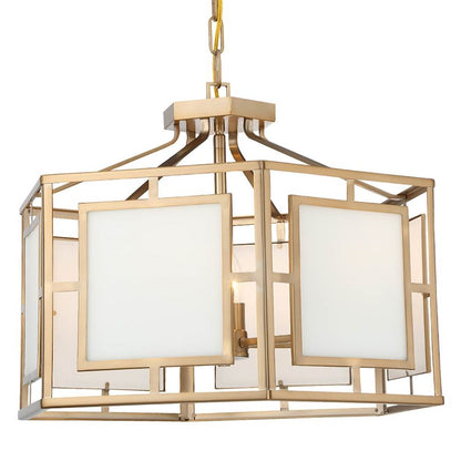 6 Light Chandelier, Vibrant Gold