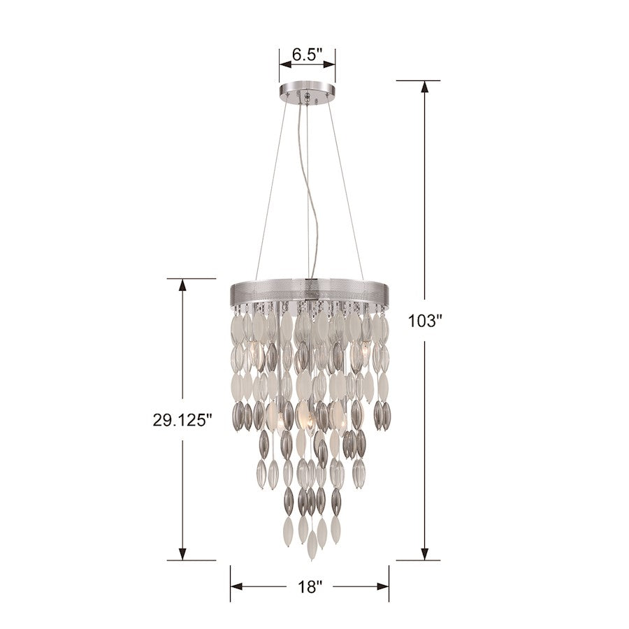 Hudson Chandelier, Chrome