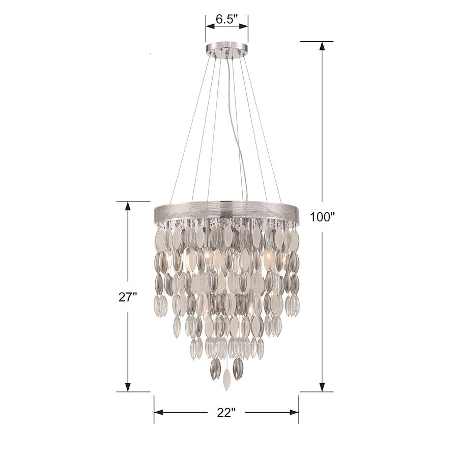 Hudson Chandelier, Chrome