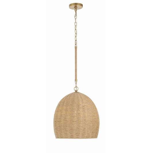 Crystorama Jace 1 Light Pendant, Soft Gold - JAC-10500-SG