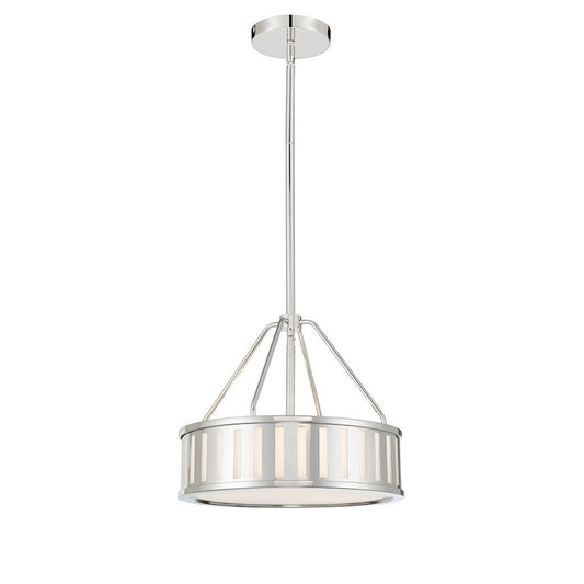 Crystorama Kendal 3 Light Pendant, Polished Nickel - KEN-8303-PN