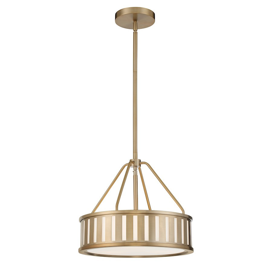 Crystorama Kendal 3 Light Pendant, Vibrant Gold - KEN-8303-VG