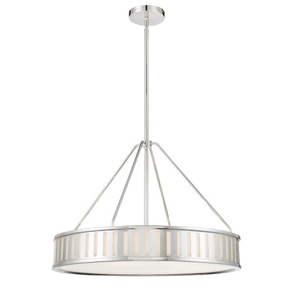 Crystorama Kendal 6 Light Pendant, Polished Nickel - KEN-8306-PN