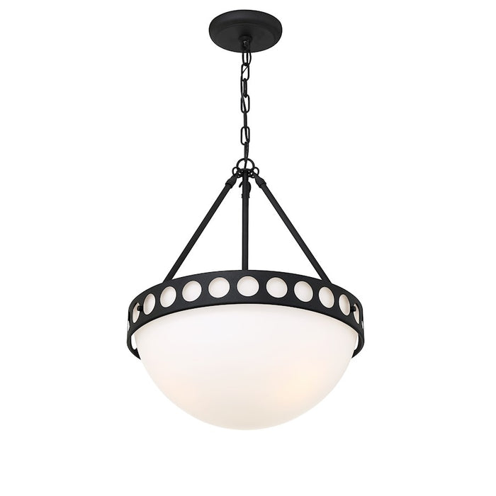 Crystorama Kirby 3 Light Chandelier, Etched Opal