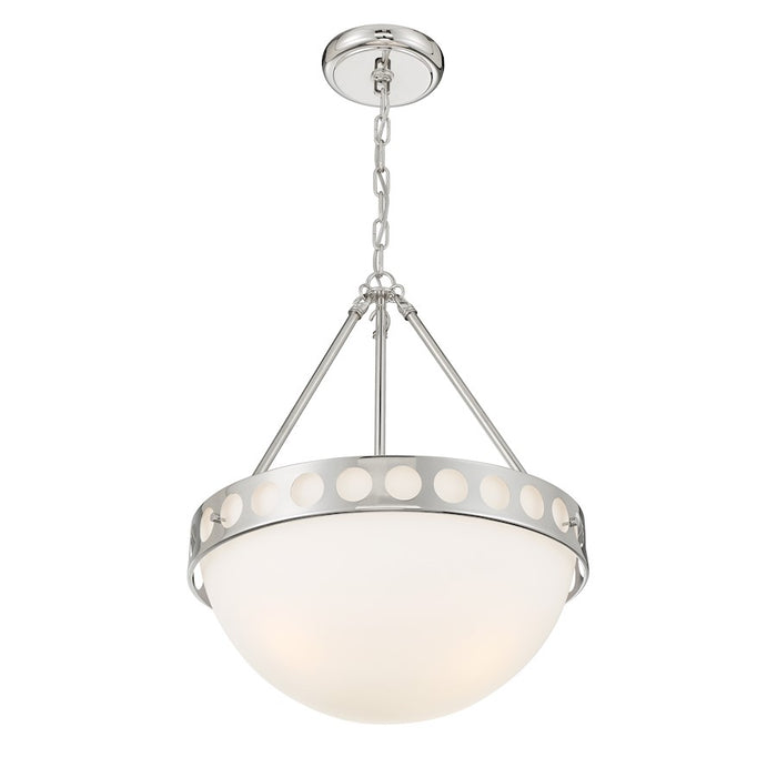 Crystorama Kirby 3 Light Chandelier, Etched Opal