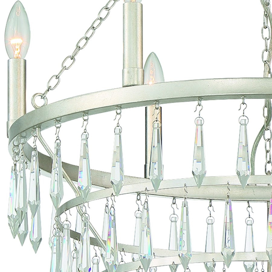 Lucille Chandelier, Antique Silver