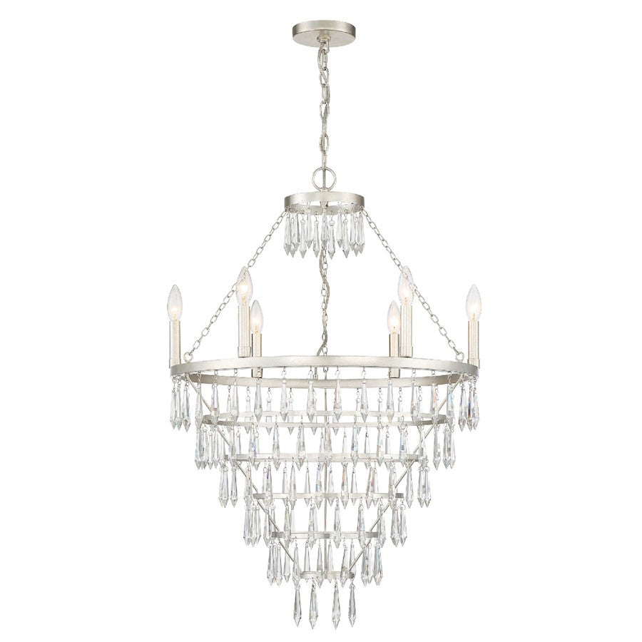 Lucille Chandelier, Antique Silver