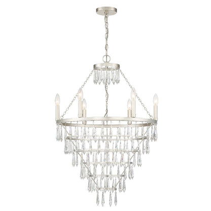 Lucille Chandelier, Antique Silver