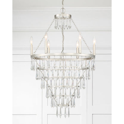 Lucille Chandelier, Antique Silver