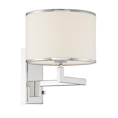 Crystorama Madison 1 Light Wall Mount, Polished Nickel - MAD-B4101-PN