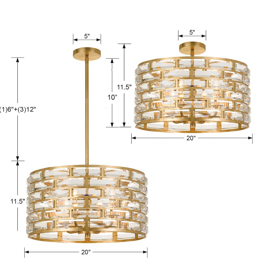 Crystorama Meridian Ceiling Mount