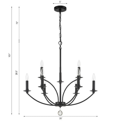 Mila Chandelier, Black