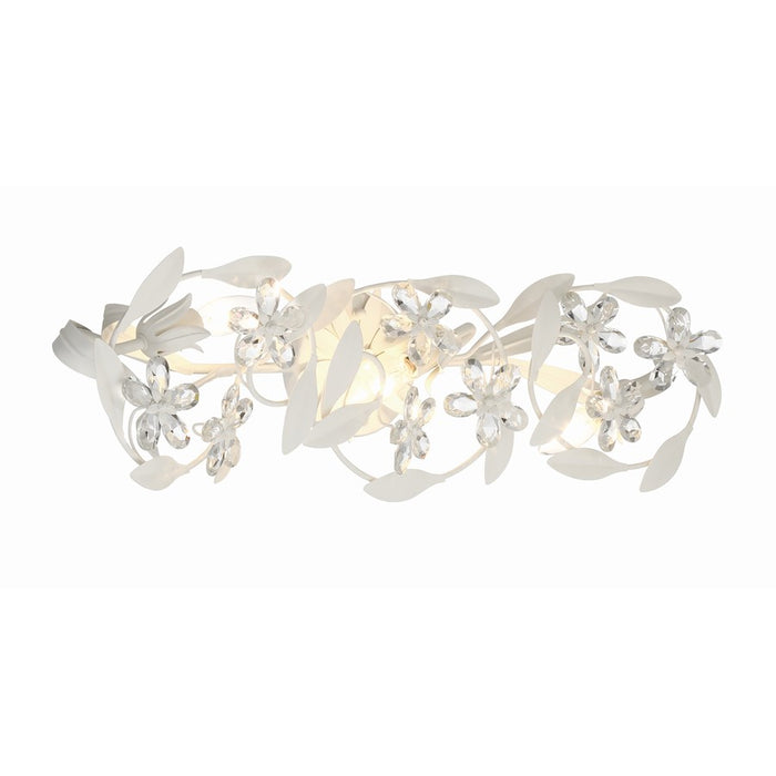 Crystorama Marselle 3 Light Sconce, Matte White