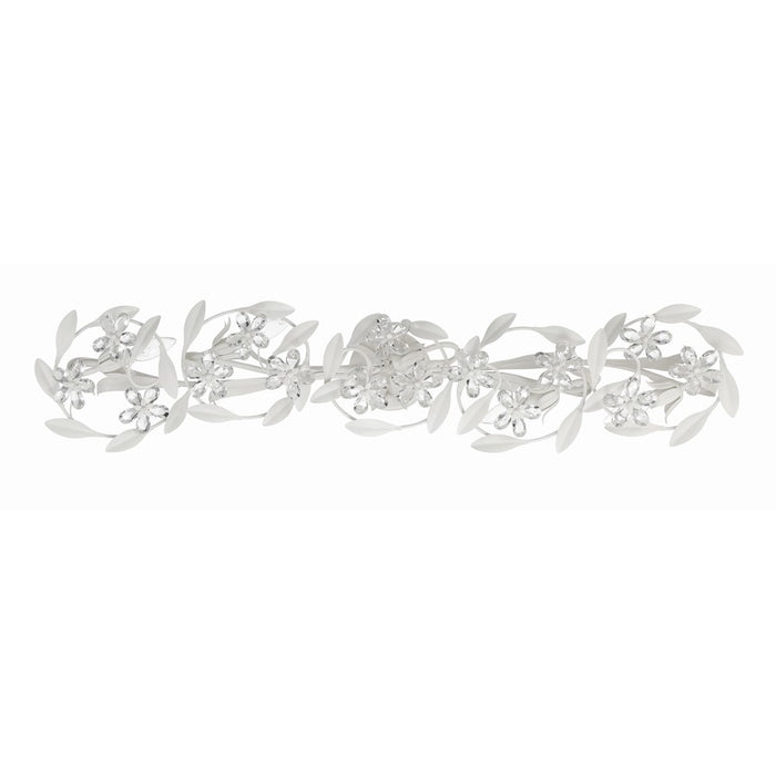 Crystorama Marselle 5 Light Sconce, Matte White