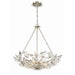 Crystorama Marselle 6 Light Chandelier, Antique Silver - MSL-306-SA