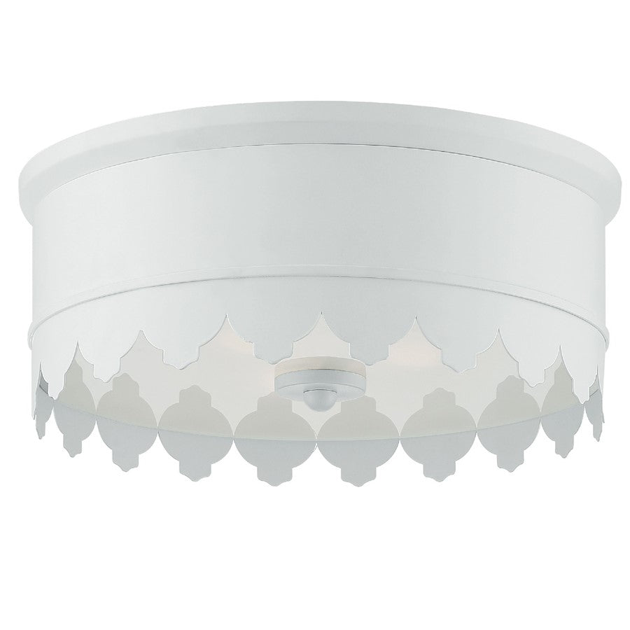 Crystorama Nina 3 Light Ceiling Mount, Matte White - NIN-A3903-MT