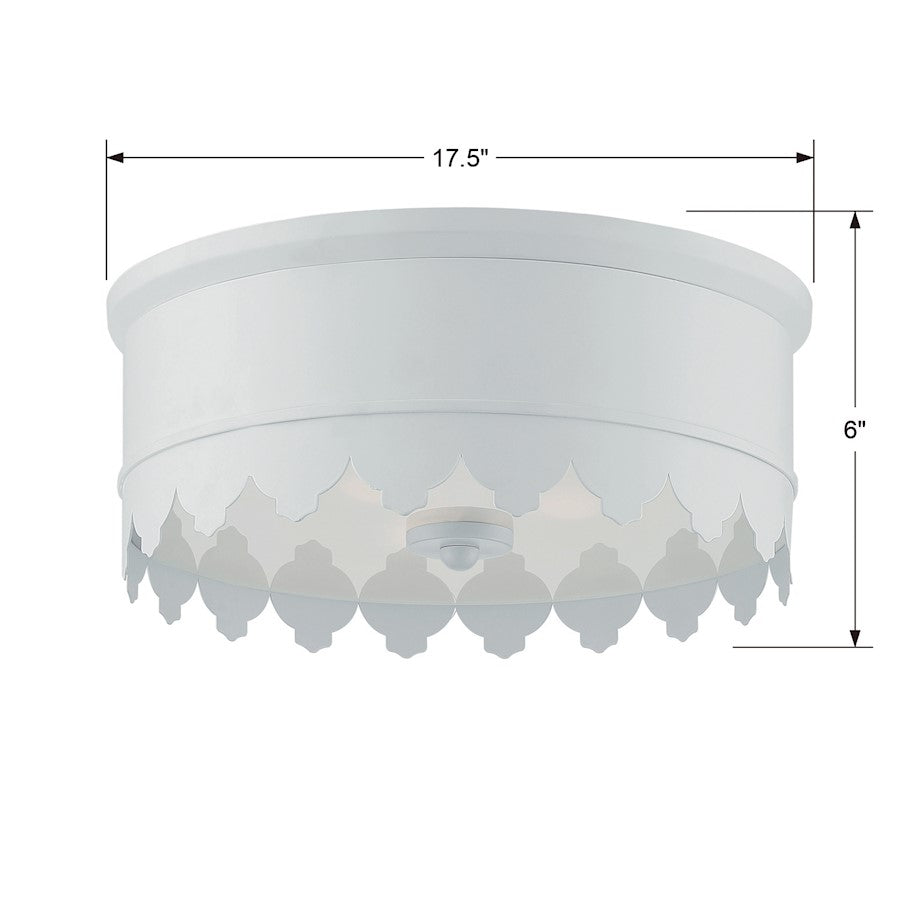 Crystorama Nina 3 Light Ceiling Mount