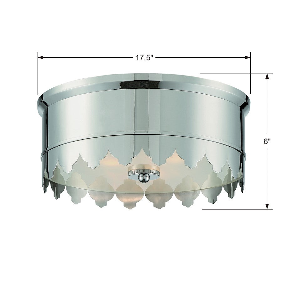 Crystorama Nina 3 Light Ceiling Mount