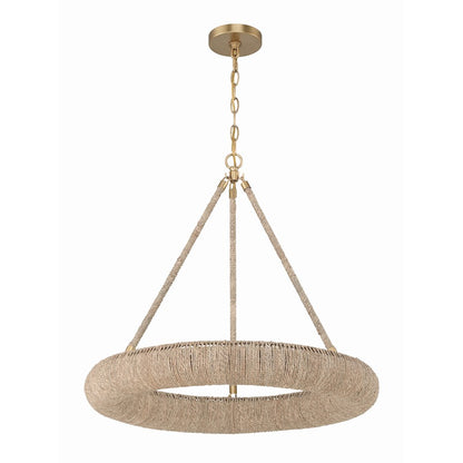 Crystorama Oakley 6 Light Chandelier, Soft Gold - OAK-7536-SG