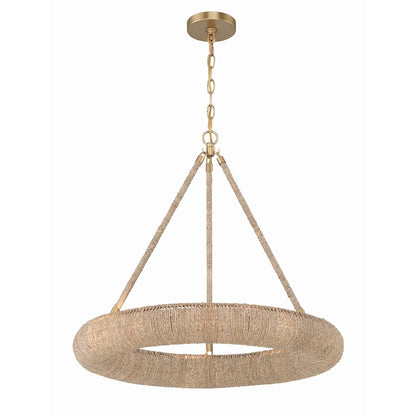 6 Light Chandelier, Soft Gold