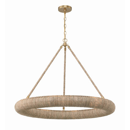 8 Light Chandelier, Soft Gold