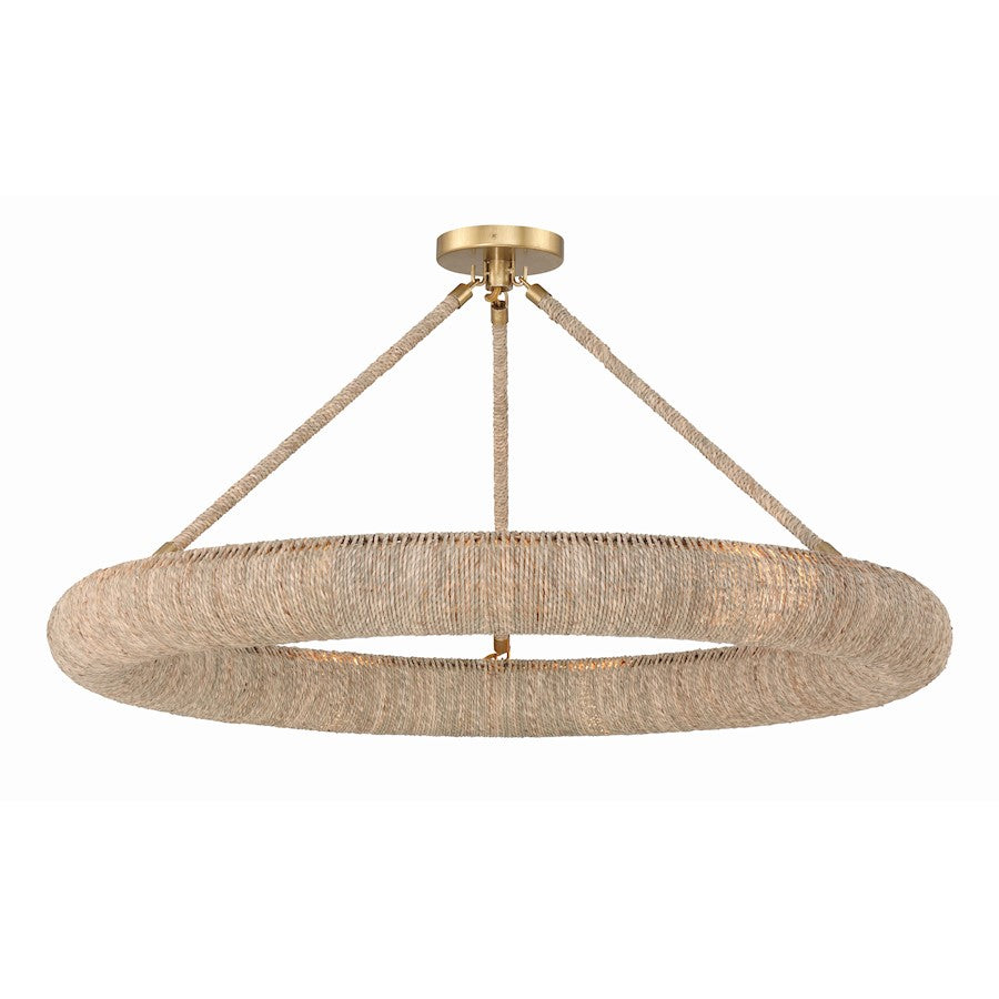 Crystorama Oakley 8 Light Semi Flush Mount, Soft Gold - OAK-7538-SG-CEILING