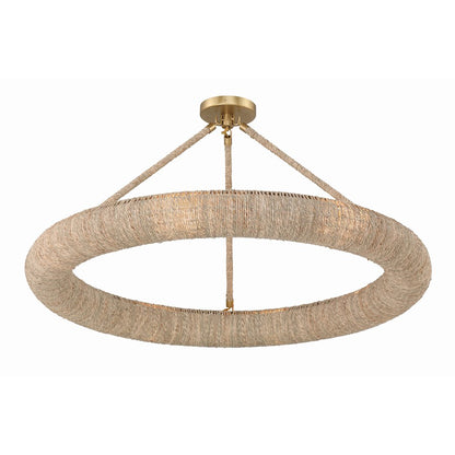 Crystorama Oakley 8 Light Semi Flush Mount, Soft Gold