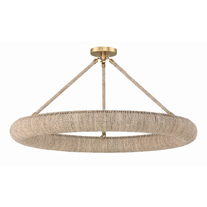 Crystorama Oakley 8 Light Semi Flush Mount, Soft Gold