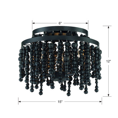 Crystorama Poppy 3 Light Ceiling Mount