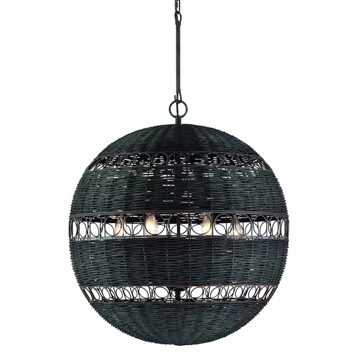 Crystorama Remy 6 Light Chandelier, Forged Bronze - REM-A5036-FB