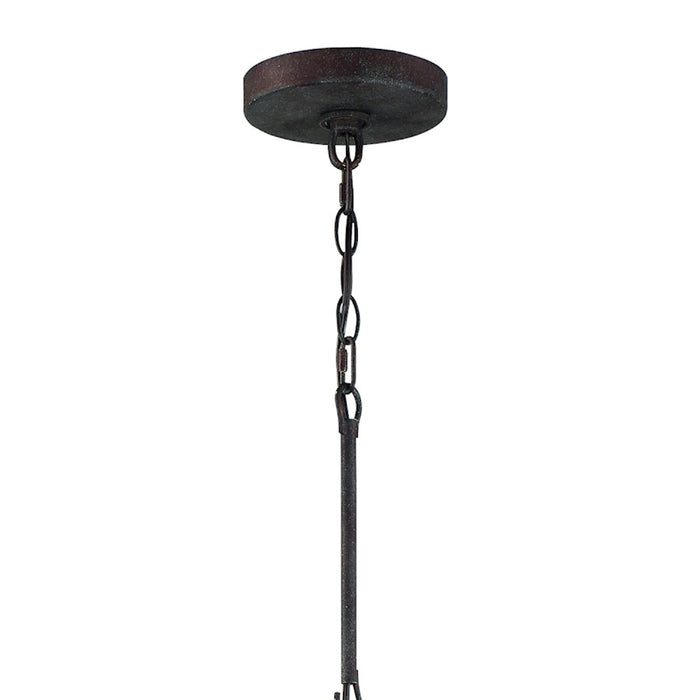 Crystorama Remy 6 Light Chandelier, Forged Bronze