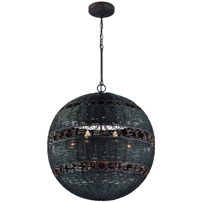 Crystorama Remy 6 Light Chandelier, Forged Bronze