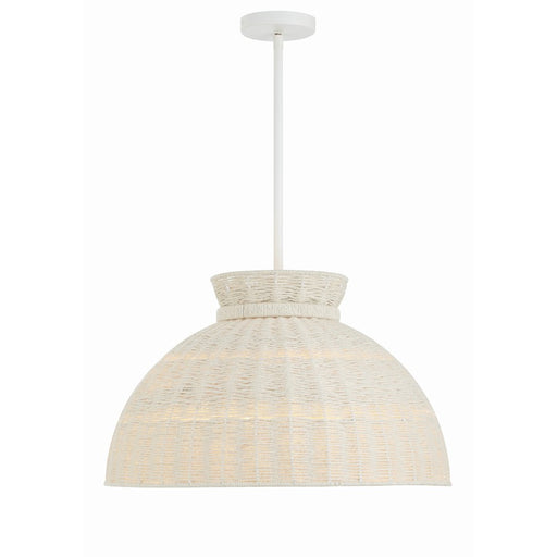 Crystorama Reese 4 Light Pendant, Matte White - RES-10524-MT