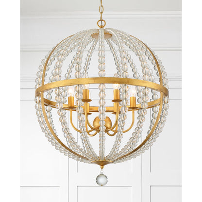 Roxy Chandelier, Antique Gold