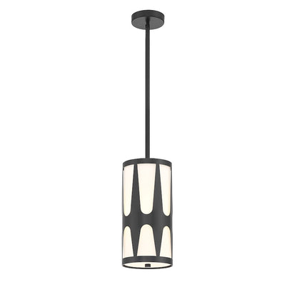 Crystorama Royston 1 Light Pendant, Black/White - ROY-801-BK