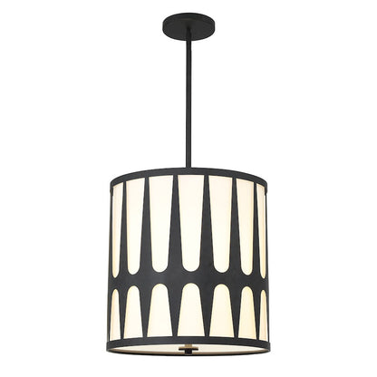 Crystorama Royston 4 Light Pendant, Black/White - ROY-805-BK