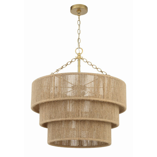 Crystorama Shyla 10 Light Chandelier, Soft Gold - SHY-10907-SG